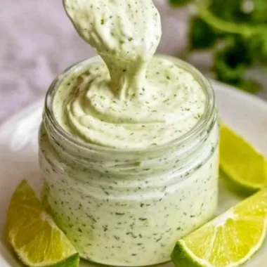 Homemade cilantro garlic sauce ready to enhance your favorite meals.