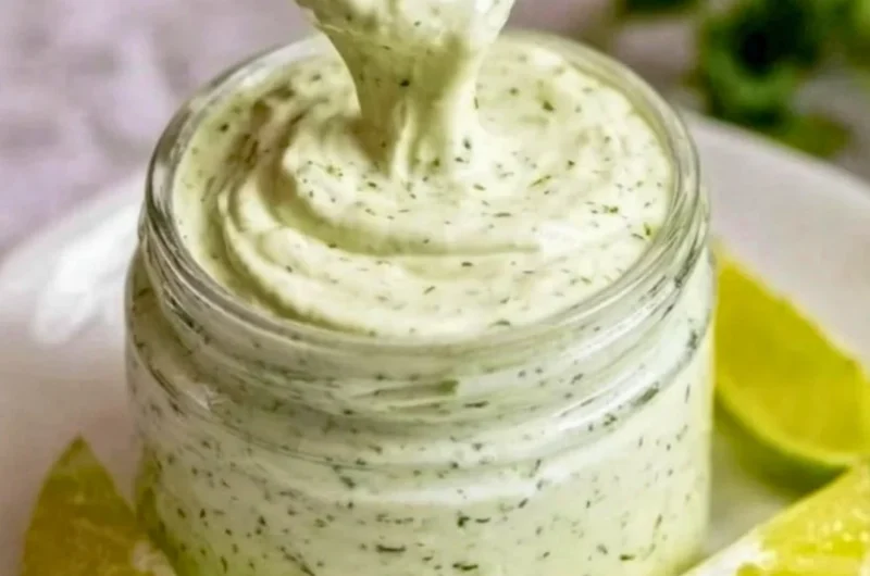 Homemade cilantro garlic sauce ready to enhance your favorite meals.