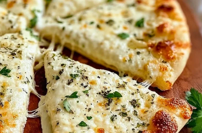 Creamy white garlic pizza sauce for delicious homemade pizzas