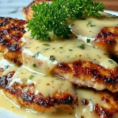 Crispy Malibu Chicken served with lemon and herbs