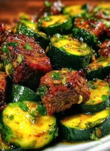 Delicious garlic butter steak bites served on a rustic wooden platter
