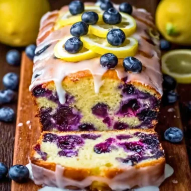 Fresh homemade blueberry yogurt served in a bowl with blueberries on top