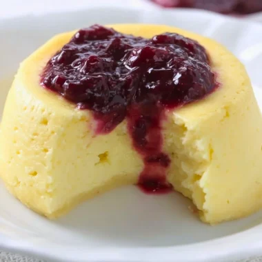 Delicious Keto Microwave Cheesecake made with low-carb ingredients