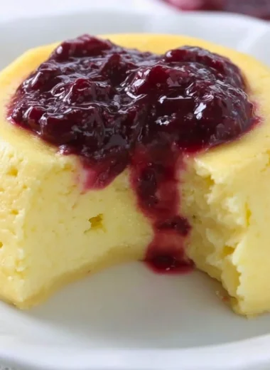 Delicious Keto Microwave Cheesecake made with low-carb ingredients