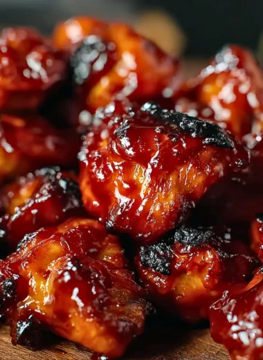 Delicious Sweet Baby Ray's Crockpot Chicken cooking in a slow cooker.