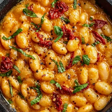 Delicious Tuscan Marry Me Butter Beans dish garnished and ready to serve