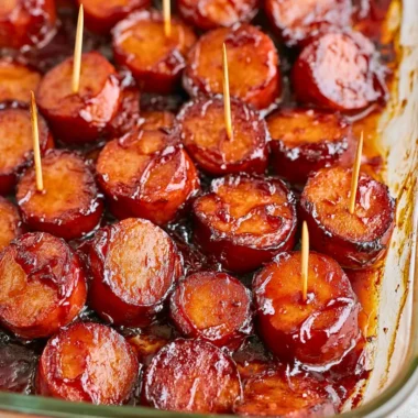 Delicious BBQ sausage on the grill, ready to be served