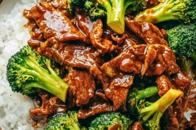 Chinese Beef and Broccoli dish with tender beef and vibrant broccoli