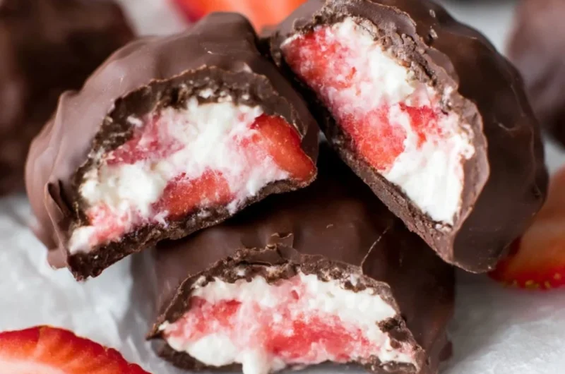 Delicious Chocolate Strawberry Yogurt Clusters recipe for a sweet treat