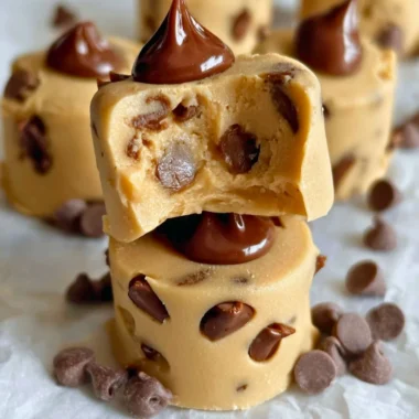 Frozen Greek yogurt peanut butter bites on a plate