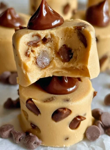 Frozen Greek yogurt peanut butter bites on a plate