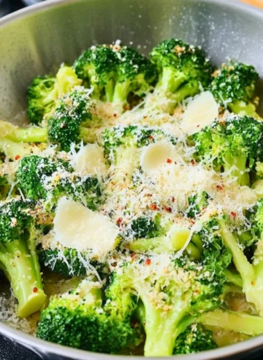 Delicious Garlic Parmesan Broccoli dish from Longhorn served on a plate