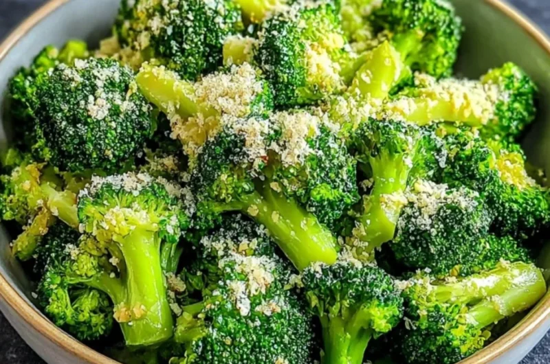 Delicious Garlic Parmesan Broccoli inspired by Longhorn's restaurant recipe