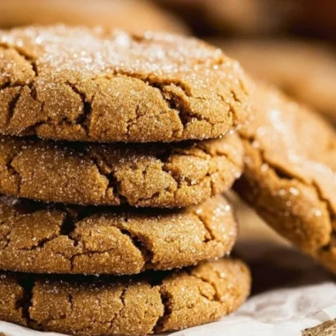 Starbucks copycat ginger molasses cookies on a plate, perfect for the holidays.
