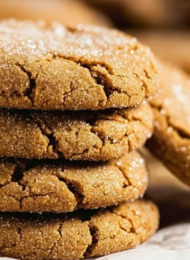 Starbucks copycat ginger molasses cookies on a plate, perfect for the holidays.