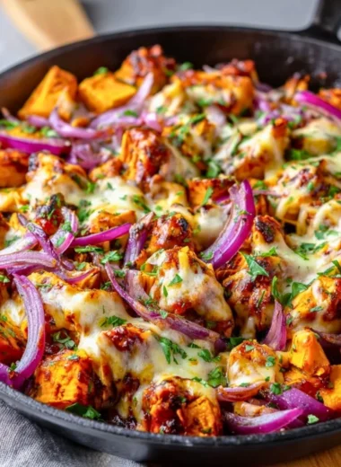 BBQ Chicken Sweet Potato Skillet - Delicious one-pan dinner recipe