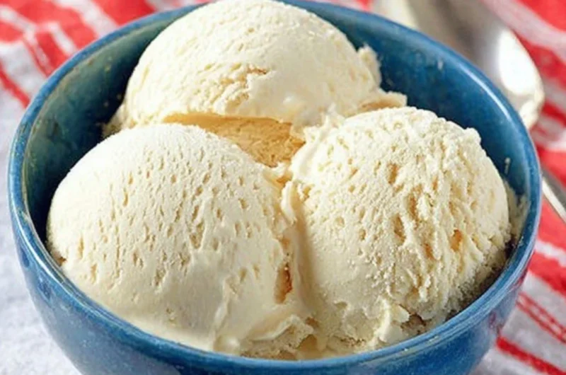 Delicious Cold Stone Cake Batter Ice Cream in a cone