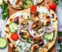 Greek Chicken Flatbread