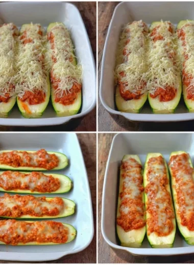 Healthy Keto Chicken Parmesan Zucchini Boats recipe