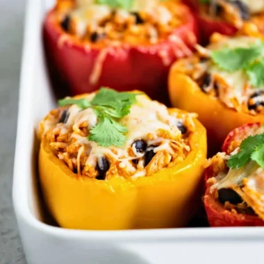Delicious Chicken Stuffed Peppers with vibrant colors and fresh ingredients