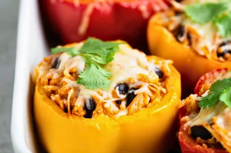 Delicious Chicken Stuffed Peppers with vibrant colors and fresh ingredients
