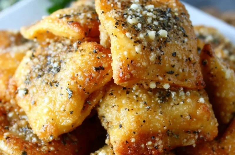 Garlic Parmesan Pizza Rolls ready to be served, a savory snack treat.