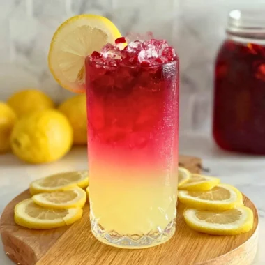 Refreshing Hibiscus Water served in a glass with ice and mint leaves.