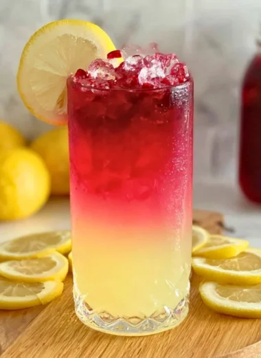 Refreshing Hibiscus Water served in a glass with ice and mint leaves.