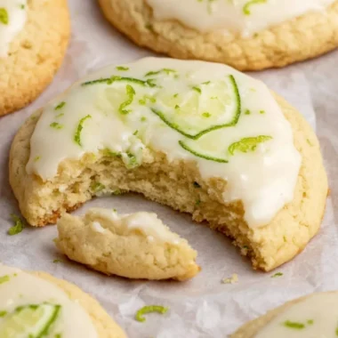 Deliciously baked Key Lime Cookies with a citrusy tang and vibrant color.