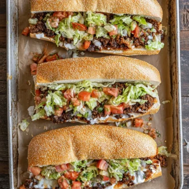 Delicious Mexican Chopped Cheese Sandwich with chiles and smoked ingredients