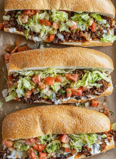 Delicious Mexican Chopped Cheese Sandwich with chiles and smoked ingredients