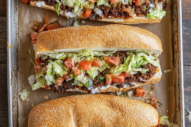 Delicious Mexican Chopped Cheese Sandwich with chiles and smoked ingredients