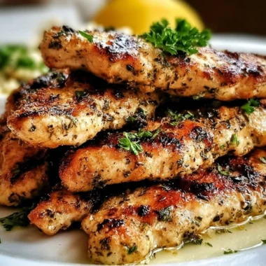 Quick Mediterranean chicken tenders served with herbs and spices