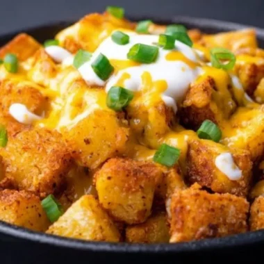 Homemade Taco Bell Potato Bites copycat recipe served in a bowl.