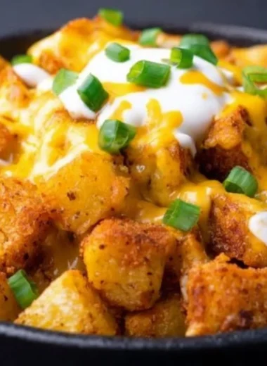 Homemade Taco Bell Potato Bites copycat recipe served in a bowl.