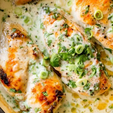 Delicious Coconut Lime Chicken with fresh lime and coconut garnish