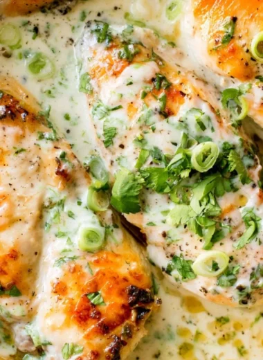 Delicious Coconut Lime Chicken with fresh lime and coconut garnish