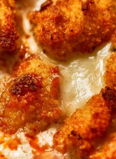 Cottage cheese chicken parm bowl served with fresh ingredients in a colorful dish.
