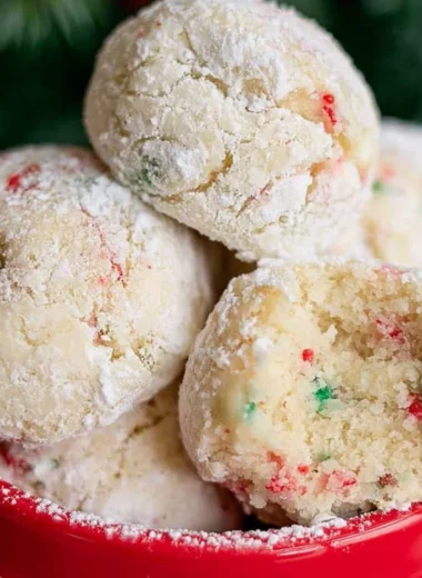 Delicious homemade snowball cookies dusted with powdered sugar