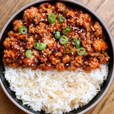 Low carb firecracker ground chicken served in a bowl with vegetables